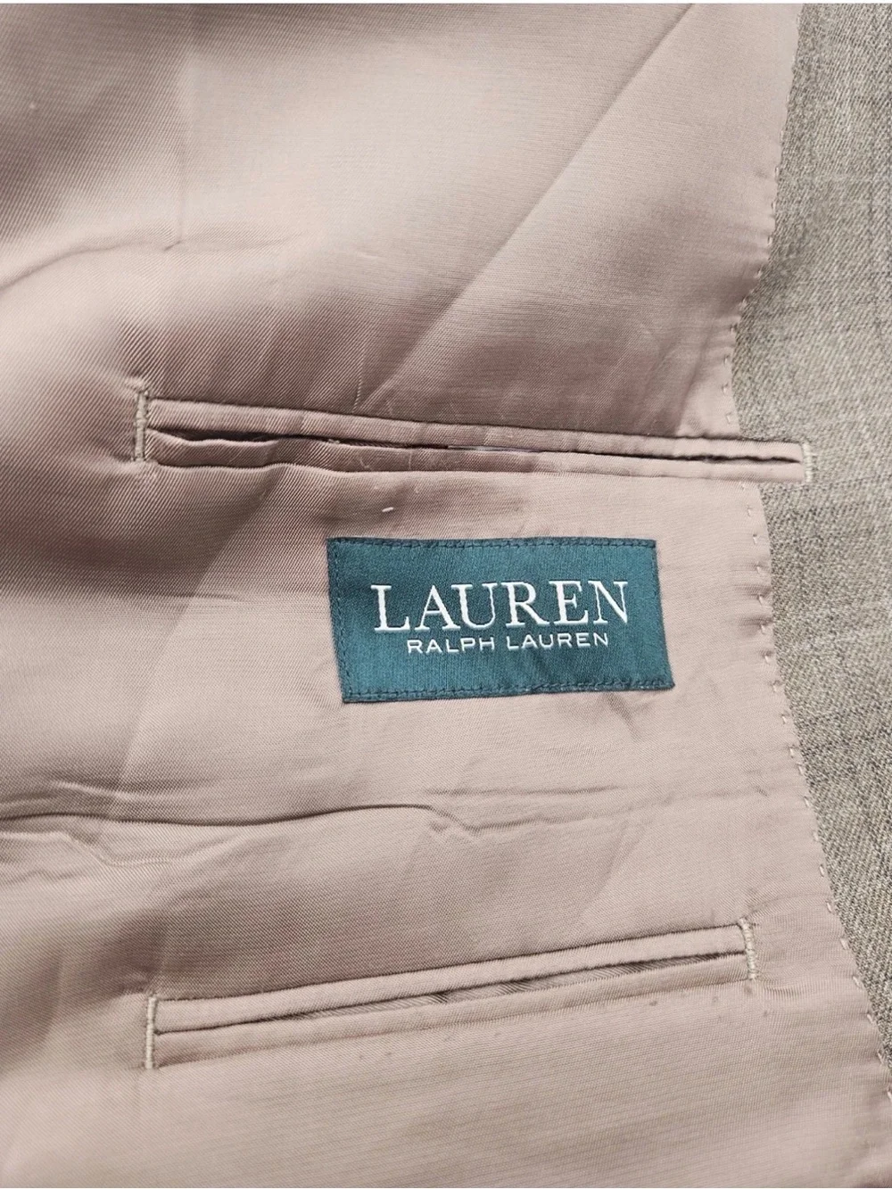 Lauren Ralph Lauren Men’s 46S Silk Wool Plaid Blazer Sport Coat Brown